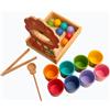 Vassoio con Tazze e Palline Colorato Gioco Educativo con Palline per Asilo Nido