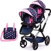 Bayer Design 26716AA Carrozzina per Bambole Doppia Twin XEO, Passeggino gemel...