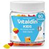 VITALDIN Gommose Multivitaminiche per Bambini - Senza Zucchero - 120uds | Gummies che Supportano Crescita e Difese Immunitarie Dai 3 Anni; con Zinco, Iodio e Vitamine del Gruppo B, Vegane.