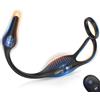 Generic Plug anale Plug anale vibrante Butt plug telecomando massaggiatore prostatico vibratore anale con anello per pene stimolatore prostatico giocattolo del sesso Per uomini adulti