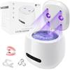 Horuili Pulitore Ultrasuoni, Display LED Timer Portatile Pulitore Ultrasuoni Apparecchio Denti,per Apparecchi Ortodontici, Mascherine, Bite Notturni