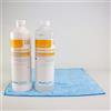 Berger-Seidle Set per la cura del parquet | 1 litro Brilliance Everclear L93 lucido + 1 litro di detergente neutro | + panno premium | perfetto per tutti i pavimenti in legno