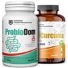 DOMINA PHARMACEUTICAL BioCurcuma + Probiotici per Intestino | Curcuma con Piperina e Zenzero + Fermenti Lattici 20 Miliardi UFC e 20 Ceppi | Supporto Articolazioni, Digestione e Flora Intestinale | 240 Capsule Totali