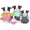 Li'l Woodzeez - Famiglia di mucche MoosicalMoo - Set di giocattoli da 5 pezzi con statuette di animali in miniatura e libro di fiabe - Giocattoli e accessori per bambini dai 3 anni in su