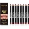 Baorder 12 colori Matte Lip Liner Set, Premium impermeabile matite labbra lisce, lunga durata Nude Liner rossetto per definire e riempire le labbra