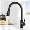 CECIPA Rubinetto Cucina Nero con 2 Tipi di Modalità, Miscelatore Cucina Nero con Doccetta Estraibile di 40CM, Rubinetto con Doccia Estraibile, Miscelatore Monocomando in Acciaio Inox