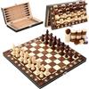 LIAILA Scacchi magnetici, 3 in 1, scacchiera in legno, 29 x 29 cm, gioco di scacchi magnetico, pieghevole, scacchi per bambini, chess board per feste, attività in famiglia, buon compagno per viaggi
