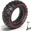 VOLOHAS 9x3,0-5,5 Pneumatici Completi per Kukirin G2 Pro, Zero 10 X, Dualtron Eagle Pro, Pneumatici di Ricambio in Gomma Piena, Fuoristrada, Solidi e Resistenti Alle Forature (Rosso 1 Pezzo)