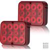 ETUKER 2x Fendinebbia posteriore a LED per Rimorchi, Ramion o Caravan Impermeabile