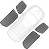 Generico Tendine Parasole Auto Per BMW Serie 2 F45 5 Posti 2014-2022 Parasole Auto Parabrezza Anteriore Telaio Tenda Finestra Laterale Posteriore Tendine Tende Oscuranti Vetri Auto(4PCS Side)