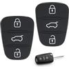 Gments Confezione da 2 pulsanti in gomma a 3 pulsanti per telecomando auto, accessori di ricambio compatibili con Kia Sportage Ceed Soul Venga Hyundai i10 i20 i30 ix20 ix35 cover per chiave auto