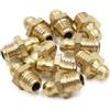A ABSOPRO Raccordo Per Ingrassatore Dritto Ottone M8x1.25 10 Pezzi | Per Auto Moto Camion, Testa Esagonale, Dimensioni 16.5x11.5mm, Interno Foro 4mm, Sfera A Molla, Antispurgo