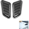 WeFoonLo Decorativo Car Flow Aspirazione Copertura Universale Hood Scoop Body Kit, 2 Pack Auto e Camion Vent Accessori ABS Esterno Adesivo Lucido (Fibra di carbonio)