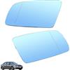 TOTMOX Retrovisore Riscaldato Ala Specchietto Laterale Vetro, Sostituzione Sinistra/Destra Specchio Vetro Bianco/Blu Colorato Compatibile con BMW Serie 5 E60 520d 520i 523li 525li 530li 2004-2007