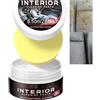 JASUBAI Crema detergente per la manutenzione degli interni dell'auto, detergente per pelle e balsamo per auto, pasta detergente 3 in 1 per sedili auto, mobili, pulizia profonda, riparazioni, include spugna (1