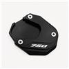 yuwhzf Moto Cavalletto Laterale Estensione Pad Piastra Ingranditore Per Honda Per Forza750 Per Forza 750 NSS750 2021-2026(Black)