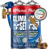 Clima Set Sostituzione gas R134a 2 x 235 g + tubo e adattatore per aria condizionata auto 1995-2016 - Refrigeratore per climatizzatore automobilistico - Gas per climatizzatore auto