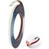 HYRYC Striscia Adesiva Cromata Auto 6 mm x 5 m(6mm, 5M) | Striscia Decorativa per Auto Cromata per la Decorazione Esterna dei Finestrini Della Carrozzeria