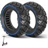 VOLOHAS 9x3,0-5,5 Pneumatici Completi per Kukirin G2 Pro, Zero 10 X, Dualtron Eagle Pro, Pneumatici di Ricambio in Gomma Piena, Fuoristrada, Solidi e Resistenti Alle Forature (Blu 2 Pezzi)