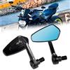 LOKLISUM Specchietti Moto Manubrio, Alluminio Retrovisore Moto Compatibile per Yamaha MT03 MT07 MT09 MT10 MT15 MT125 FZ1/FZS1000 FZ6 FZ6R XJ6 TMAX 530 TMAX 500 (Blu)