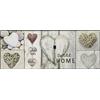Wash+Dry tappeto Vintage Hearts 75x190cm, adatto per interni ed esterni, lavabile