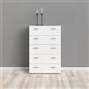 Dmora - Cassettiera Elise, Settimino multiuso, Comò camera da letto, Mobile con cassetti, 74x36 h114 cm, Bianco