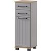 Schildmeyer Mobile base Jelda, in legno, grigio platino/quercia, decorazione rustica, 30,3 x 32,6 x 88,1 cm