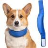 MiOYOOW Collare rinfrescante per cani, regolabile, in gel di ghiaccio, con gancio e anello, bandana rinfrescante per animali domestici, per cani di piccola e media taglia