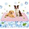 ALKNOT Tappetino rinfrescante per cani, 100 x 70 cm Tappetino auto-raffreddante per cani, cuscino rinfrescante estivo tappetino per cani per casa, in viaggio o in auto (Rosa, XL-100 * 70 cm)