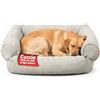 Avilia - Cuccia Divanetto per Cani e Gatti Morbida con Bordi Rialzati - in Velluto e PP Cotton - Supporto Collo e Testa - Taglie L/2XL/4XL (Grigio Chiaro, XXL (90 x 65 x 27 cm))