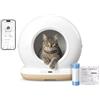 AstroPet Lettiera per gatti autopulente, 72 l, con tappetino, controllo app, sterilizzazione UV, protezione multipla di sicurezza, grande capacità per più gatti (singolo)