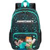Get Trend Minecraft Zaino Scuola Ragazzo, Borsa Zaino MultiScomparto e Spalla...