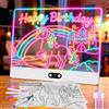 Aourow Lavagna da Disegno a LED Ricaricabile per bambini con Luci RGB,Grande Tappeti...