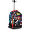 Mitama Trolley Run Scuola Spider King,Doppio Scomparto, Multicolore, Scuola E...