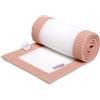 babybay Paracolpi 3D in rete piqué a nido d'ape, adatto per modello Boxspring XXL, albicocca rosa