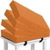 uyeoco 2/4 Pezzi Cuscino per Sgabello Rettangolare 3/5/8 Spesso Sgabello da Bar Cuscino Sgabello da Toeletta Rimovibile Morbido Antiscivolo Cuscini con Lacci di Fissaggio(Arancia,4pcs 30x40x5cm)