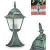 hofstein Apparecchio per vialetto da esterno Naofe, base in metallo/vetro nero/verde/latte, apparecchio per vialetto, 40 cm IP44, 1 x E27, senza lampadina