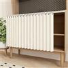 MXXIEYIDUO Tendine Cucina, Tenda per Scaffale, Impermeabile e Antipolvere, Adatta per Cucine, Librerie e Scarpere, Installazione Senza Forare(Beige,80 x 50 cm/31.5 x 20 in)