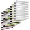 TEKONA Doppia tenda avvolgibile avvolgibile con fissaggio senza forature oscurante traslucida per finestre finestre porte colore bianco 55 x 150 cm (larghezza x lunghezza) larghezza tessuto 51 cm