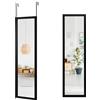 LIFEZEAL Specchio intero 33 x 120 cm, con cornice in alluminio, specchio da parete con ganci, per soggiorno, camera da letto, spogliatoio (nero)