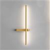 ZYGPH Applique da Parete lineare a LED, Moderna, in Rame, Minimalista, Lunga, lineare, Regolabile, 3000K, 4000K, 6000K, 60 cm, 90 cm, in Ottone, per Ingresso, Colore Ottone, 60 cm