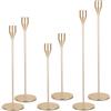 Novent 6 pezzi portacandele in metallo, tre tipi di portacandele con altezze di 33/28/23 cm. Decorazione portacandele per matrimoni, feste, compleanni, decorazioni da tavolo (oro)