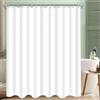 Lerores Tenda per doccia 280x200cm, bianca pura, tessuto antimuffa, impermeabile, lavabile, in poliestere, tende da bagno per bagno, vasca da bagno con 16 anelli per tende da doccia