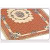 CapitanCasa Tappeto Velour con Retro Antiscivolo Modello Bouquet 65x110(2 tappeti) Arancio