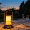 Tomshine Lanterna LED Effetto Fiamma, Lampada da Tavolo Vintage Ricaricabile Senza Fili, Lanterna con Candela in Metallo Dimmerabile, Luce Portatile per Interni, Giardino & Camping (Coperto)