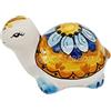 sicilia bedda - Animali Portafortuna in Ceramica Siciliana - Dipinti a mano (Tartaruga 7x10 CM)