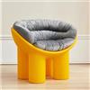 XRBCNMM Divano a gambe di elefante, con cuscino in peluche, moderna, per soggiorno, camera da letto, balcone, ufficio, comoda poltrona per adulti e bambini (giallo chiaro, 51 cm con cuscino)