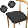 CAREDGO 2 Fodera Sedia Ufficio Copri Sedia da Ufficio Copertura Sedia Ufficio Coprisedia Elasticizzato 38-50 cm per Sedie da Ufficio, Sedie da Sala da Pranzo, Bar, Sedie Girevole (Nero)