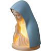 SMZhomeone Luce notturna a LED per preghiera della Vergine Maria, lampada a statua religiosa con illuminazione morbida per la protezione degli occhi per camera da letto, soggiorno, angolo di preghiera