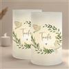 MeinBaby123 Portacandela da tavolo per battesimo - 10 pezzi, decorazione per ragazze e ragazzi, verde eucalipto (piccioncione)